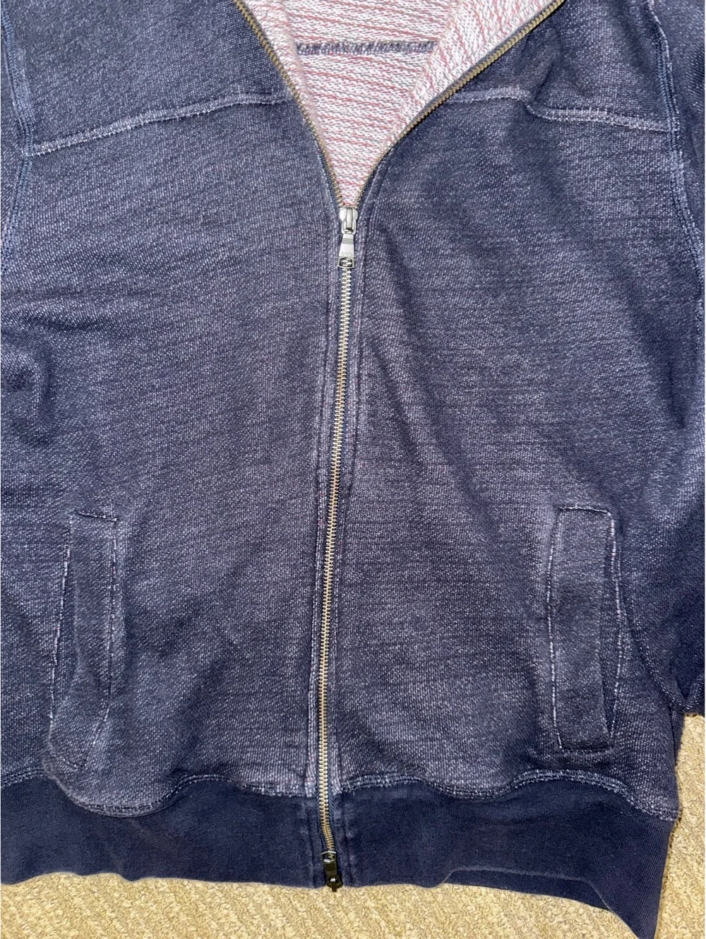 Men’s Banana Republic navy blue zip up hoodie Size Large